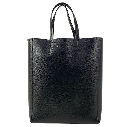 Celine Tote Bag Bertical Cabas Small Black Leather
