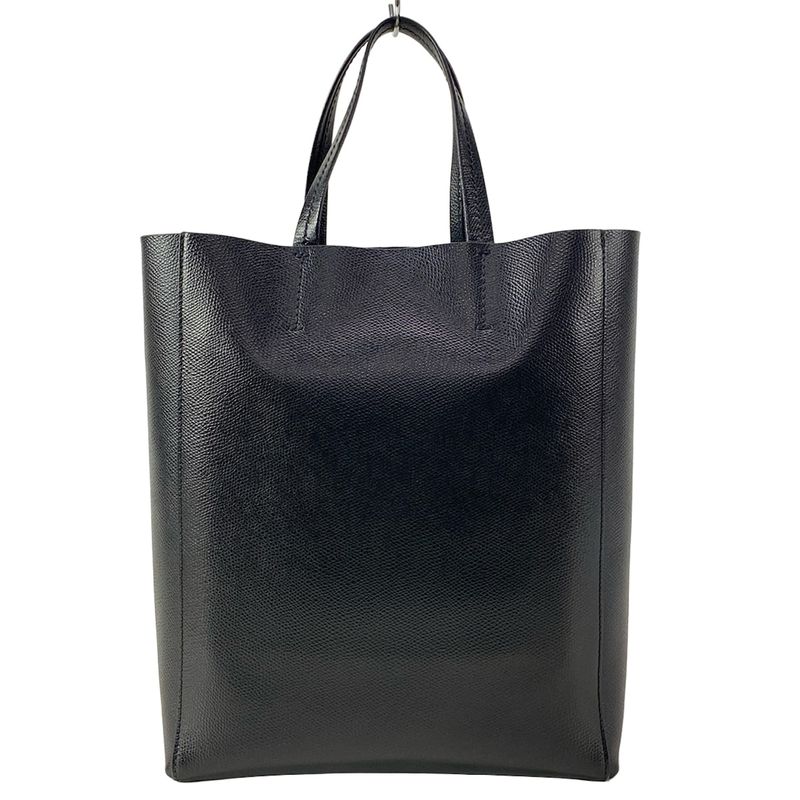 Celine Tote Bag Bertical Cabas Small Black Leather
