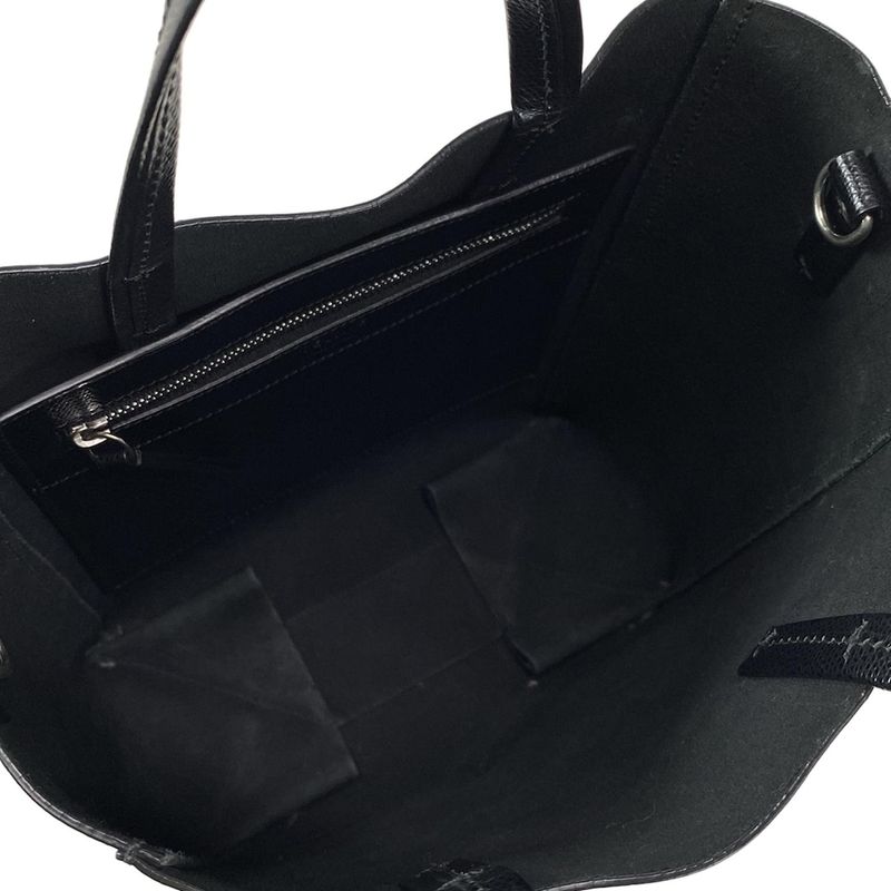 Celine Tote Bag Bertical Cabas Small Black Leather