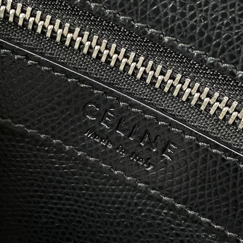 Celine Tote Bag Bertical Cabas Small Black Leather