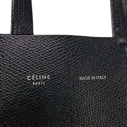 Celine Tote Bag Bertical Cabas Small Black Leather