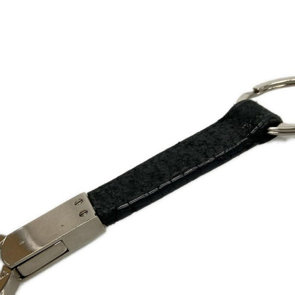 Bvlgari Key Holder (charm ) Bvlgari Black And Silver Leather