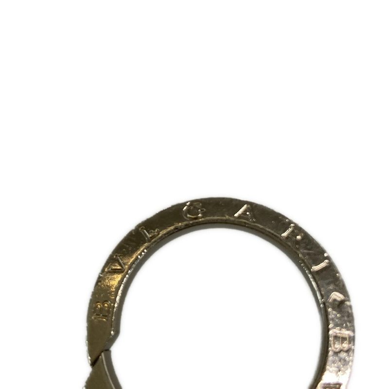 Bvlgari Key Holder (charm ) Bvlgari Black And Silver Leather