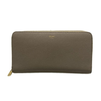 Celine Long Wallet - Glazed Round Zipper Leather