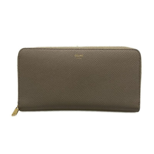 Celine Long Wallet - Glazed Round Zipper Leather