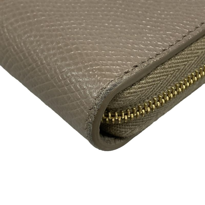 Celine Long Wallet - Glazed Round Zipper Leather