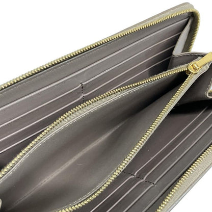 Celine Long Wallet - Glazed Round Zipper Leather