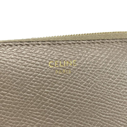 Celine Long Wallet - Glazed Round Zipper Leather