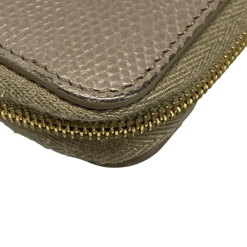 Celine Long Wallet - Glazed Round Zipper Leather