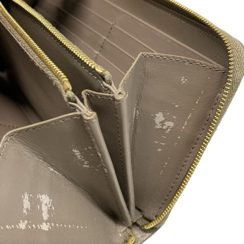 Celine Long Wallet - Glazed Round Zipper Leather