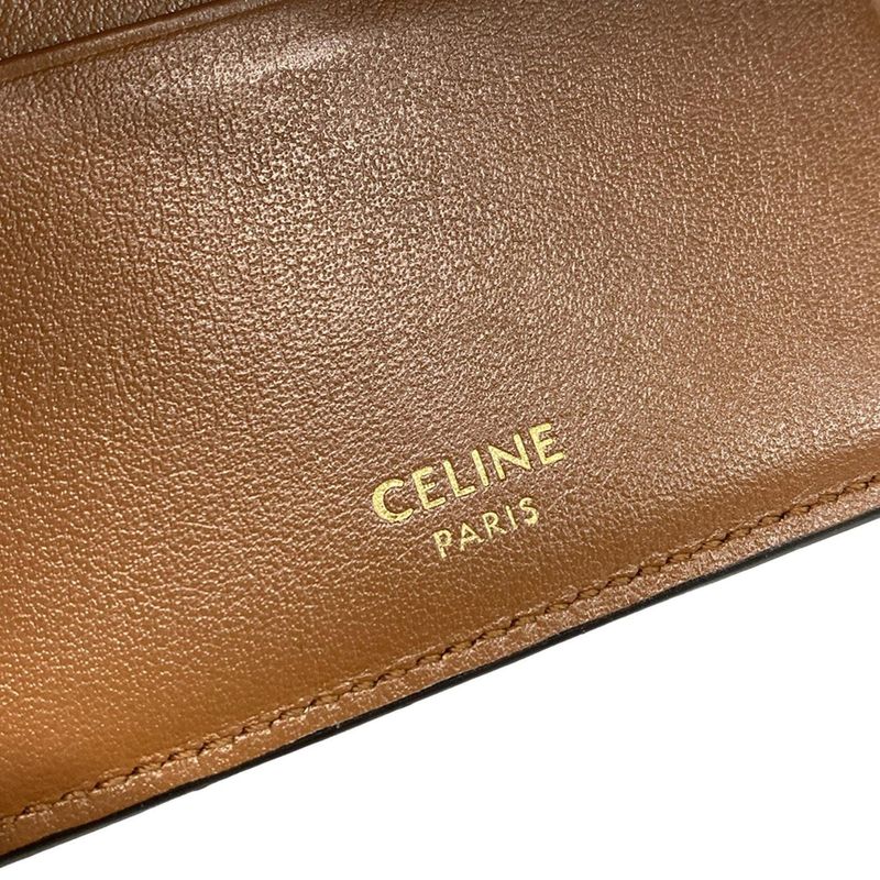 Celine Trifold Wallet Small Tri-fold Wallet 10f523cq704lu Tan (brown)