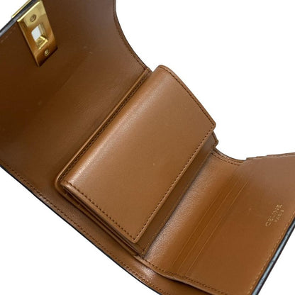 Celine Trifold Wallet Small Tri-fold Wallet 10f523cq704lu Tan (brown)