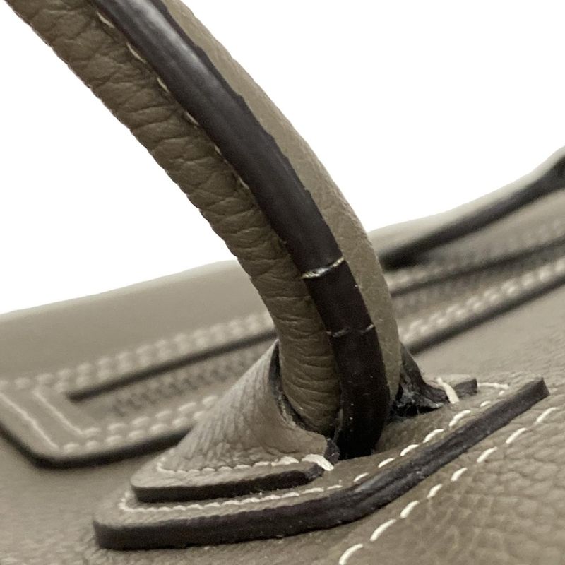 Celine Handbag Luggage Nano Shopper Gray Beige