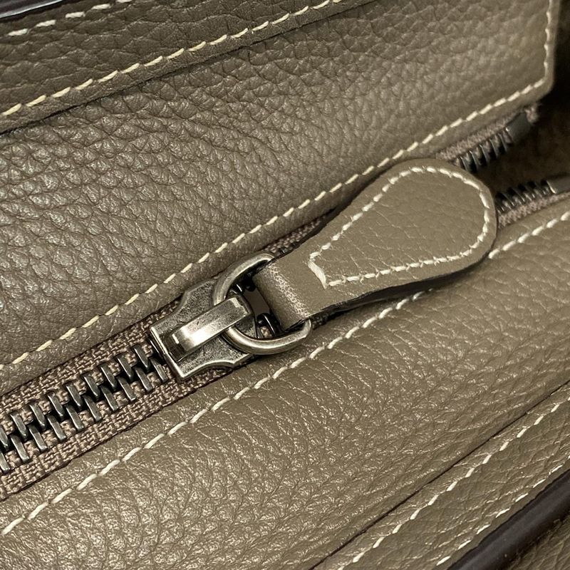 Celine Handbag Luggage Nano Shopper Gray Beige