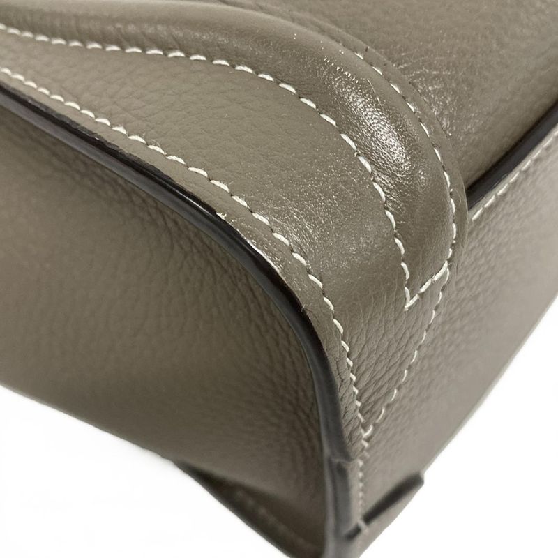 Celine Handbag Luggage Nano Shopper Gray Beige