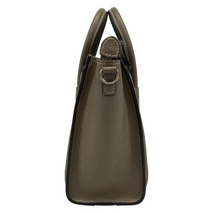 Celine Handbag Luggage Nano Shopper Gray Beige