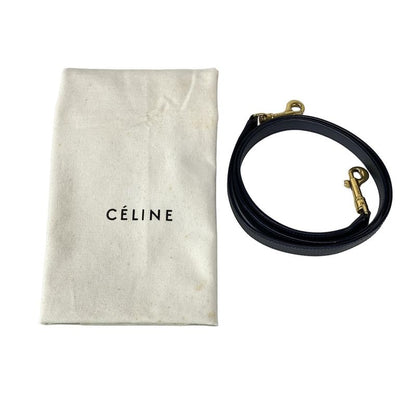 Celine Handbag Luggage Nano Shopper Ivory X Dark Navy X Brown Tricolor Leather