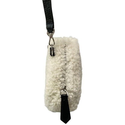 Fendi Shoulder Bag Rice Ball Bag 7as240-apu0 White And Black Detachable Strap