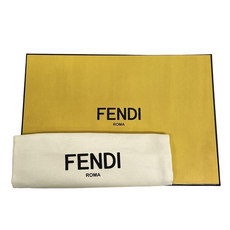 Fendi Shoulder Bag Rice Ball Bag 7as240-apu0 White And Black Detachable Strap