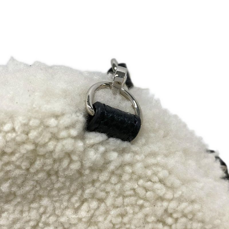 Fendi Shoulder Bag Rice Ball Bag 7as240-apu0 White And Black Detachable Strap