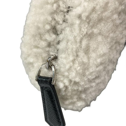 Fendi Shoulder Bag Rice Ball Bag 7as240-apu0 White And Black Detachable Strap
