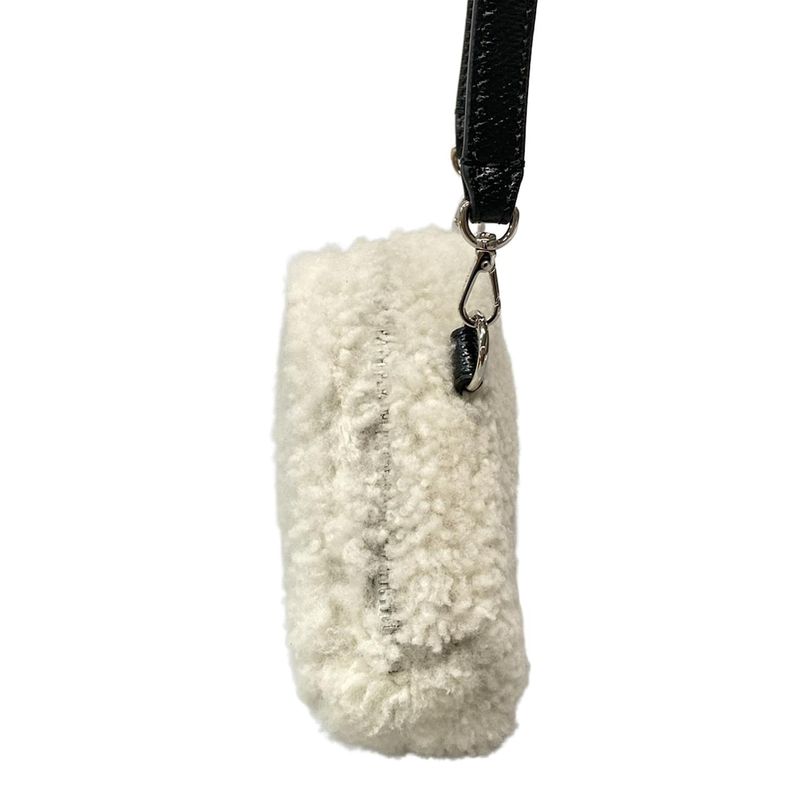 Fendi Shoulder Bag Rice Ball Bag 7as240-apu0 White And Black Detachable Strap