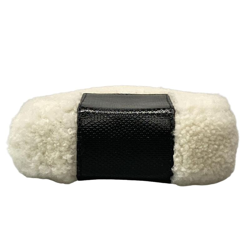 Fendi Shoulder Bag Rice Ball Bag 7as240-apu0 White And Black Detachable Strap