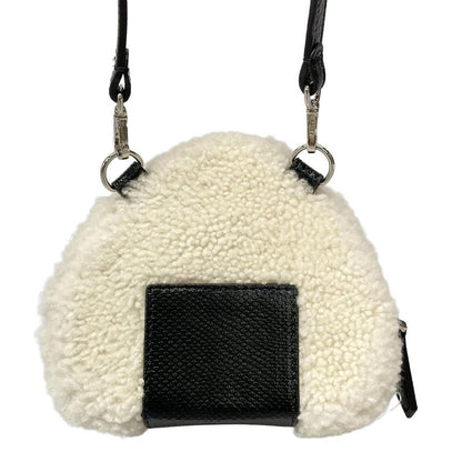Fendi Shoulder Bag Rice Ball Bag 7as240-apu0 White And Black Detachable Strap