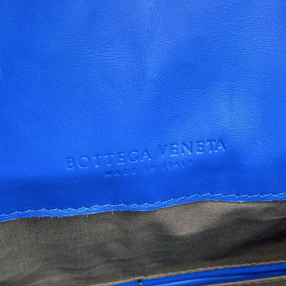 Bottega Veneta Backpack Sac Intrecciato Blue Leather
