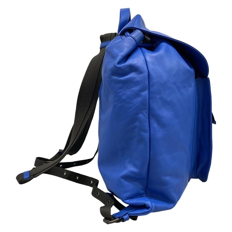 Bottega Veneta Backpack Sac Intrecciato Blue Leather