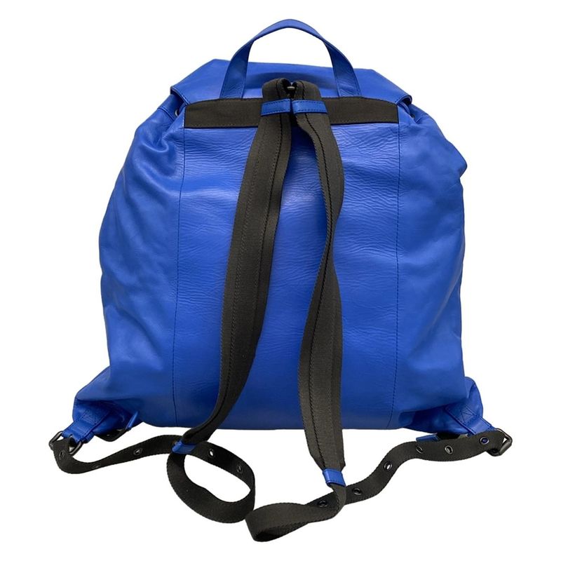 Bottega Veneta Backpack Sac Intrecciato Blue Leather