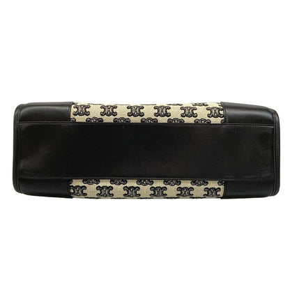 Celine Mini Horizontal Cabas Tote Ivory And Black Leather