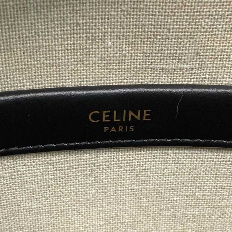 Celine Mini Horizontal Cabas Tote Ivory And Black Leather