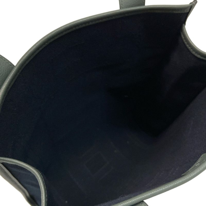 Hermes Petite Ash Clochette Tote Bag Dark Navy And Dark Grey