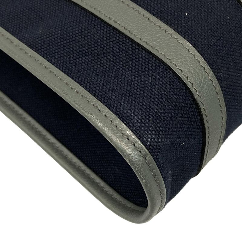 Hermes Petite Ash Clochette Tote Bag Dark Navy And Dark Grey