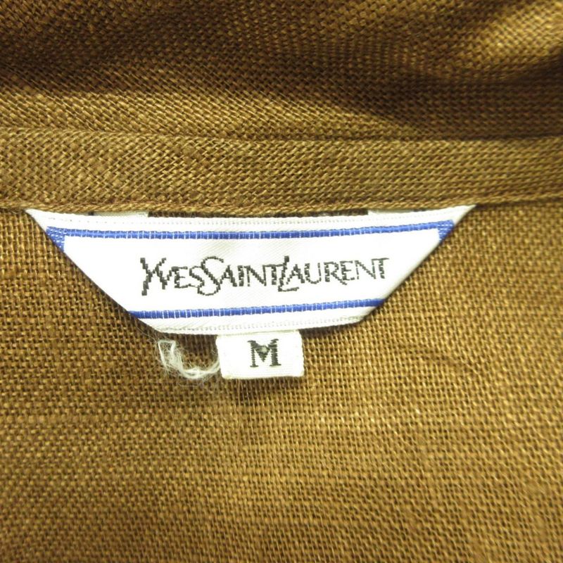 Good Yves Saint Laurent 90's Sleeveless Linen Shirt Blouse