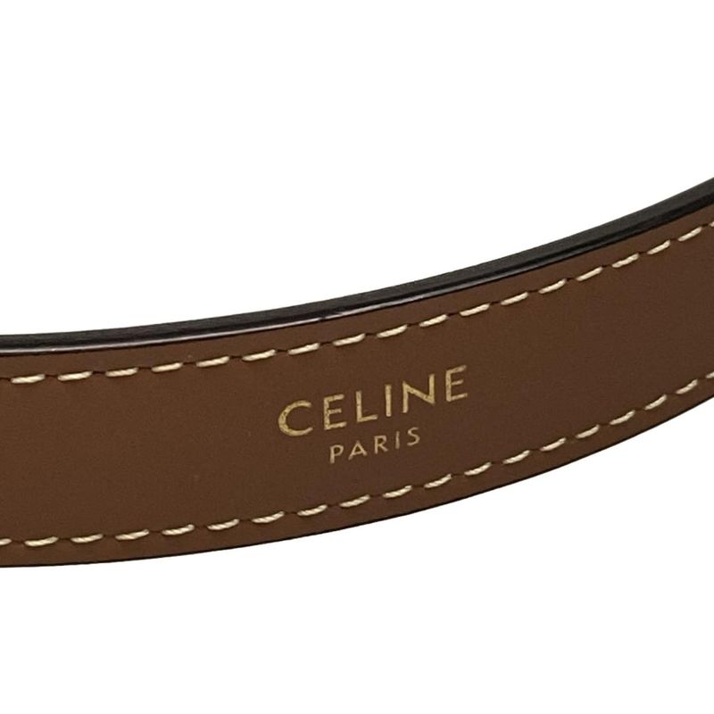 Celine Shoulder Bag Triomphe Canvas Ava Bag 193952bzj01bc White And Brown