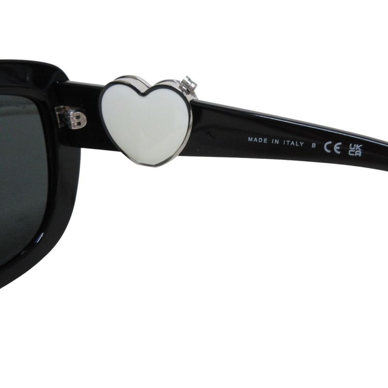 Chanel Heart Shape Coco Mark Sunglass Es 5517-a Black Frame Ladies Used