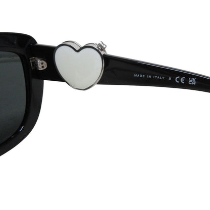 Chanel Heart Shape Coco Mark Sunglass Es 5517-a Black Frame Ladies Used