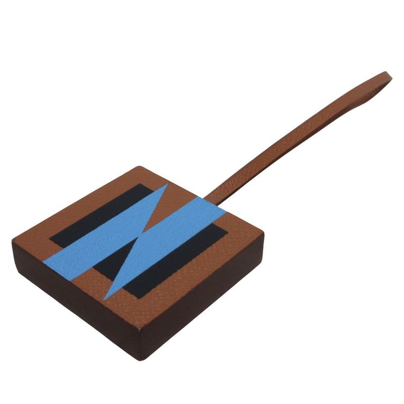 Hermes Lettre Au Carré Bagcharm Initials N Brown Bluewomen's Used