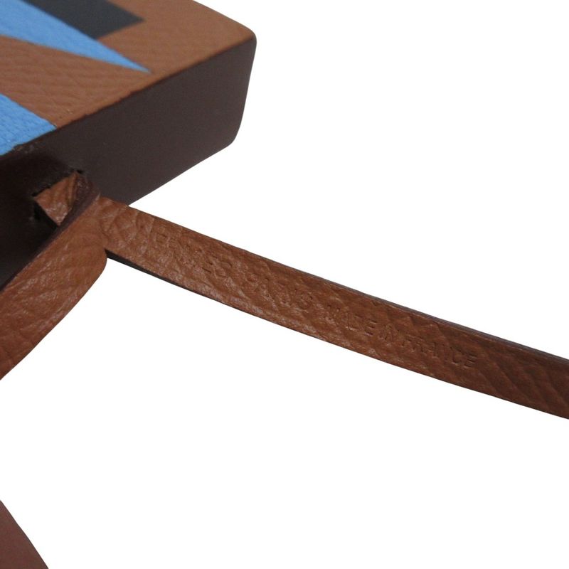 Hermes Lettre Au Carré Bagcharm Initials N Brown Bluewomen's Used