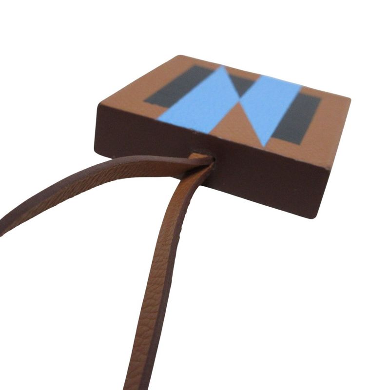 Hermes Lettre Au Carré Bagcharm Initials N Brown Bluewomen's Used