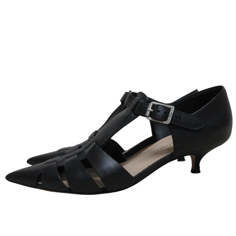 Good Christian Dior Sauvage Leather Gurkha Sandals 36 1/2 Equivalent to 23.5cm