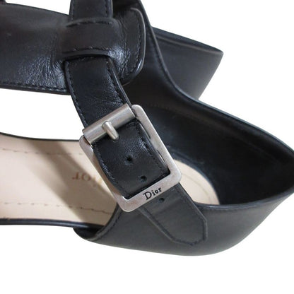 Good Christian Dior Sauvage Leather Gurkha Sandals 36 1/2 Equivalent to 23.5cm