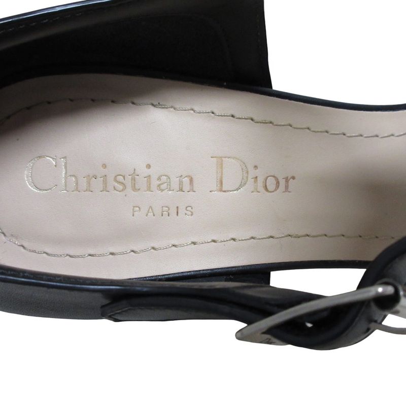 Good Christian Dior Sauvage Leather Gurkha Sandals 36 1/2 Equivalent to 23.5cm