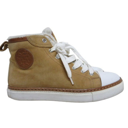 Good Hermes Jimmy Mouton High Cut Sneakers 36 1/2 23.0cm (9.06in) Equivalent