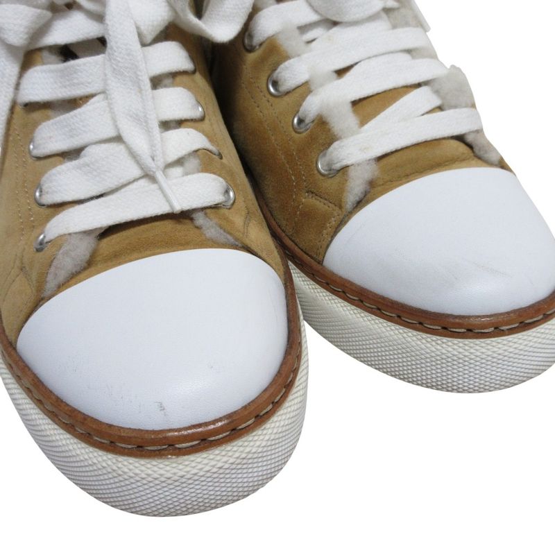 Good Hermes Jimmy Mouton High Cut Sneakers 36 1/2 23.0cm (9.06in) Equivalent