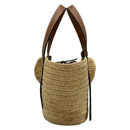 Loewe Tote Bag Elephant Basket Small Beige And Brown Basket Bag