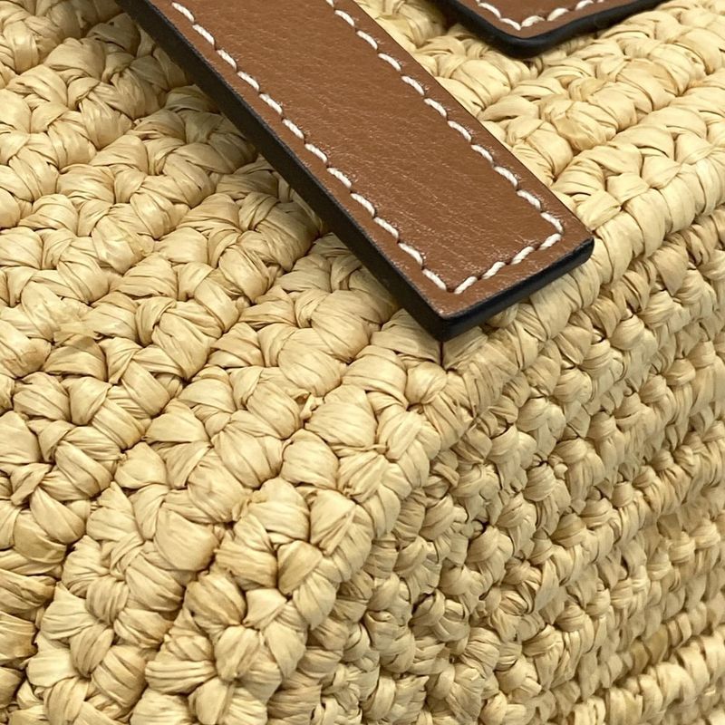 Loewe Tote Bag Elephant Basket Small Beige And Brown Basket Bag