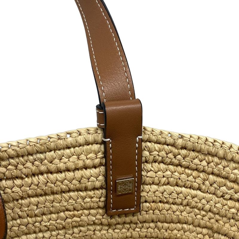 Loewe Tote Bag Elephant Basket Small Beige And Brown Basket Bag